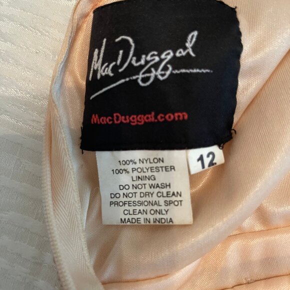 BRAND NEW MAC DUGGAL EMBELLISHED FRINGE CAP SLEEVE TRUMPET GOWN #4715 SIZE 12 - Picture 8 of 10